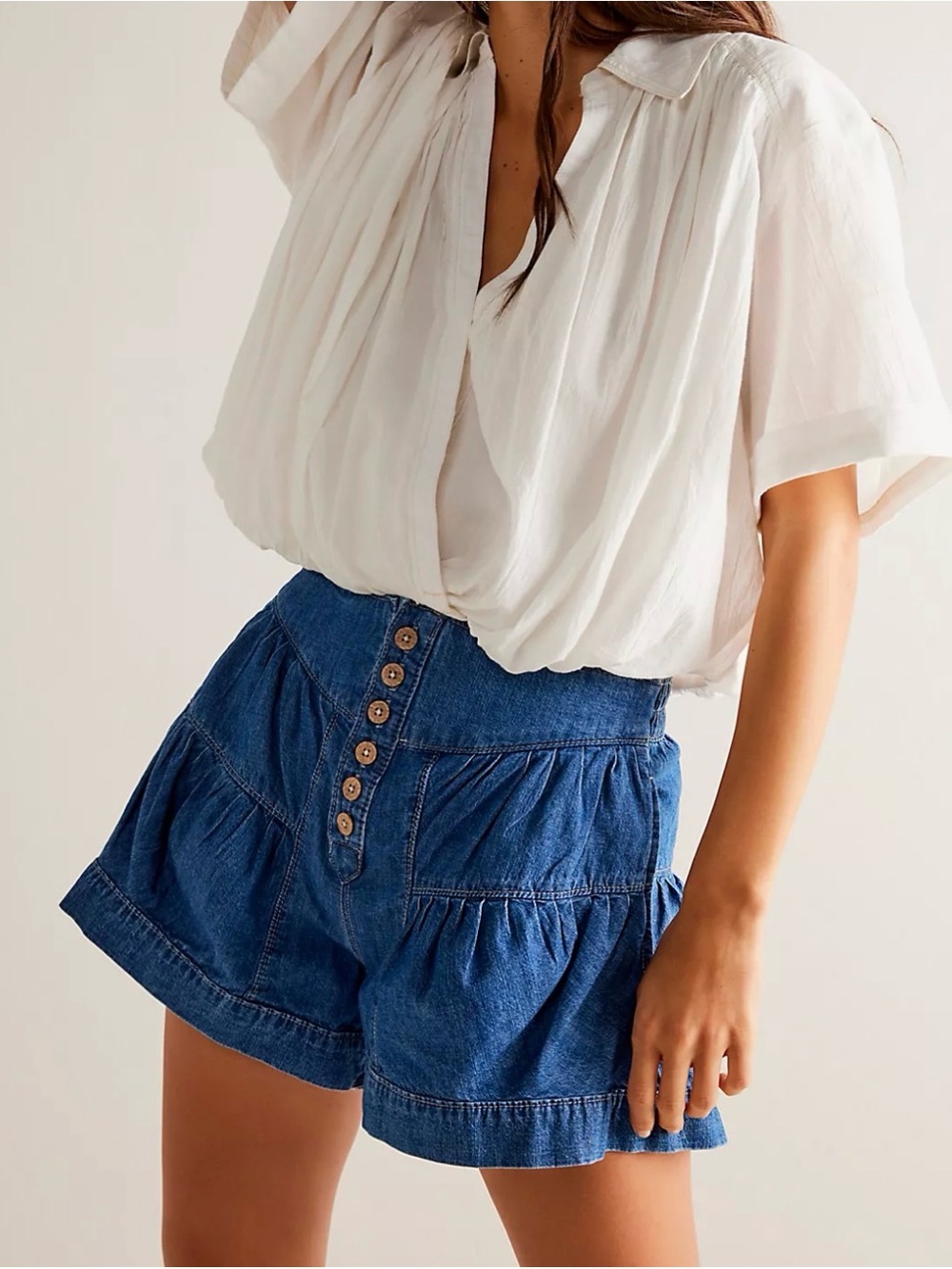 Free People Fleur Denim Shorts